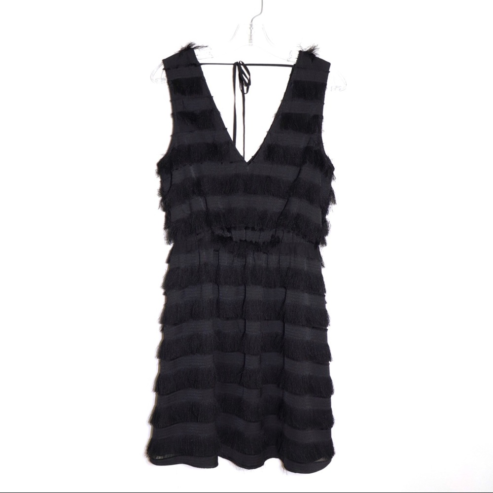 ❣️ & OTHER STORIES Black Fringe Dress - Picture 3 of 6